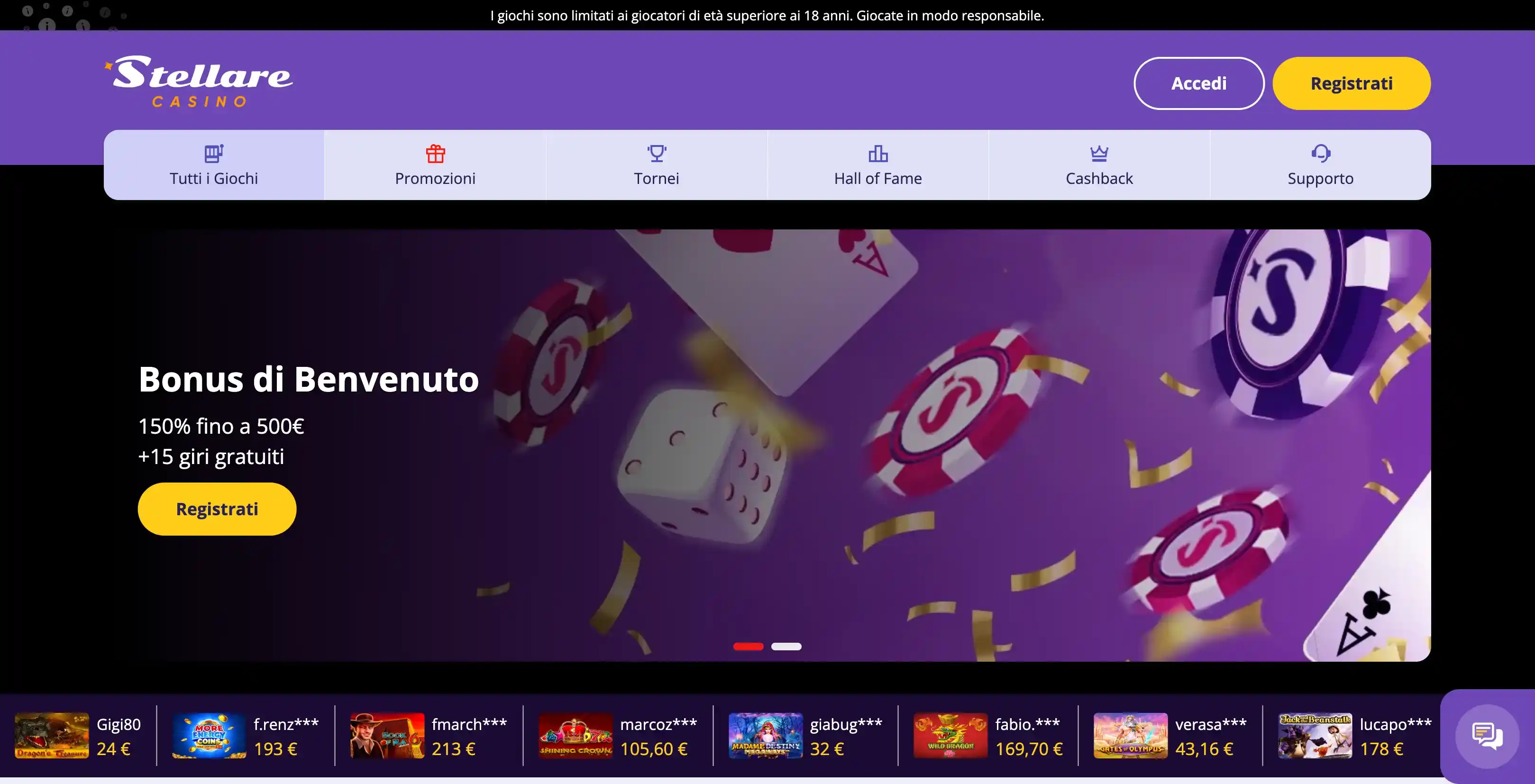 Stellare Casino Online Italia