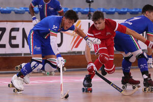 Ultima gara di campionato di hockey su pista CGC - Sandrigo, incasso all&#039;Emilia-Romagna