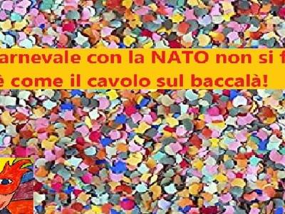 Manifestazione in piazza Mazzini “Il Carnevale con la NATO non si fa, è come il cavolo col baccalà”: raccolte mille firme