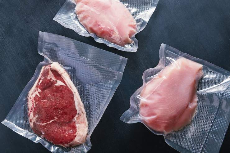 Carne in busta sottovuoto