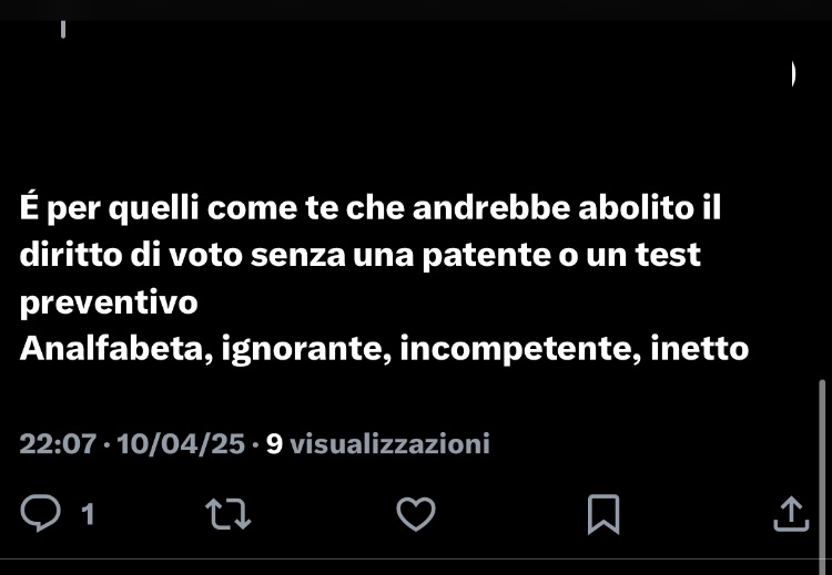 Commento su X