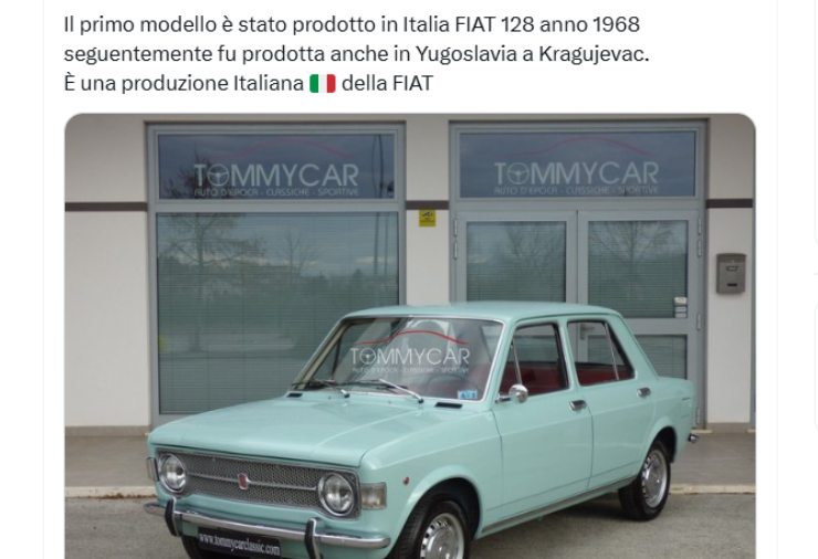 La Fiat 128 della fine degli anni 60