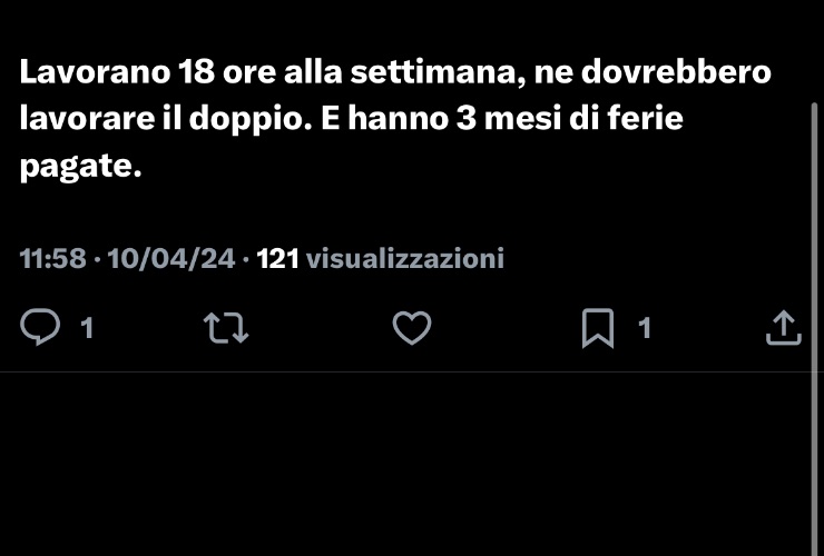 Commento su X 
